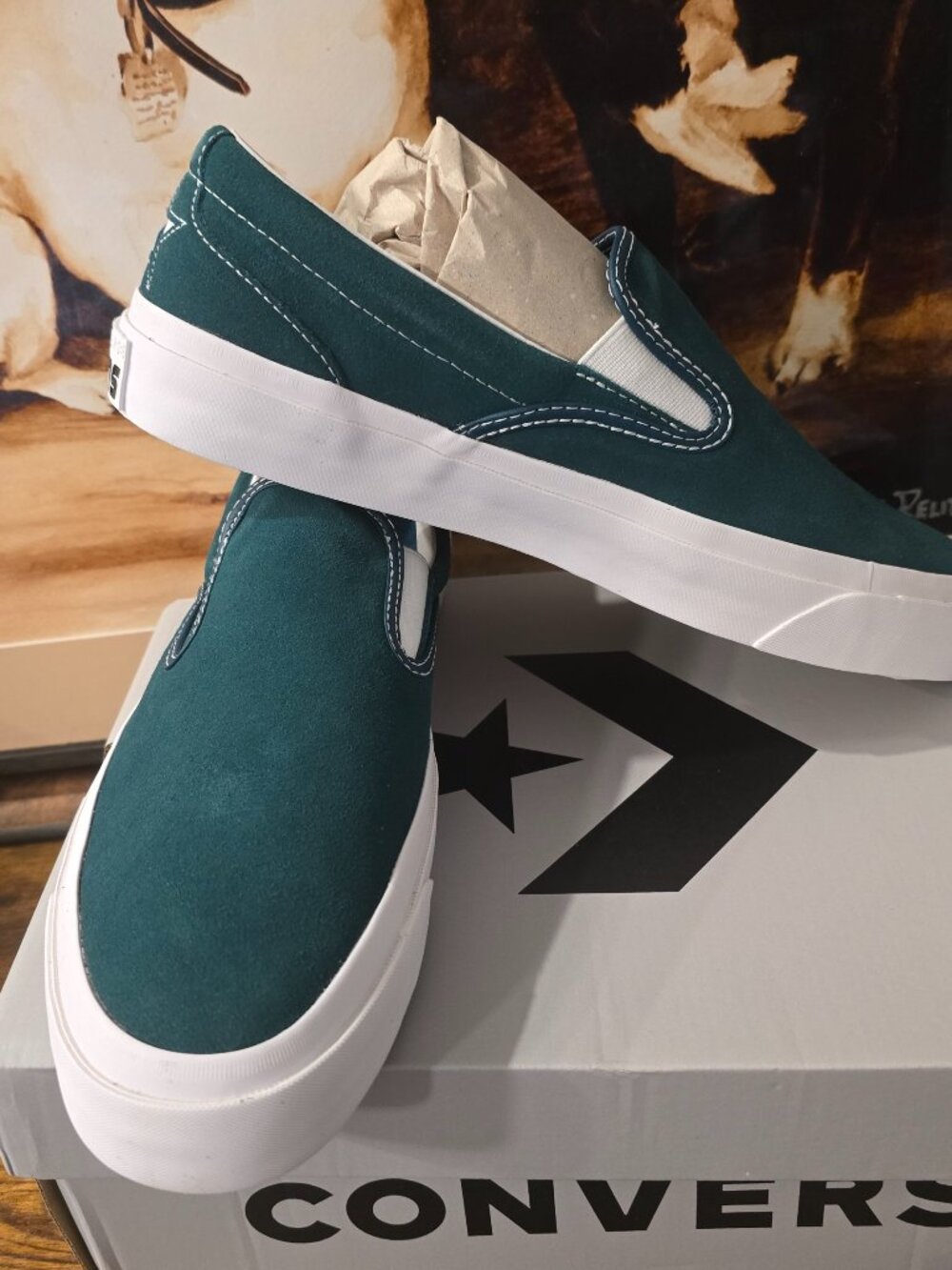 Converse Memory Foam One Star CC Pro Slip On Shoes (A11931C) Green Mens 11 NEW